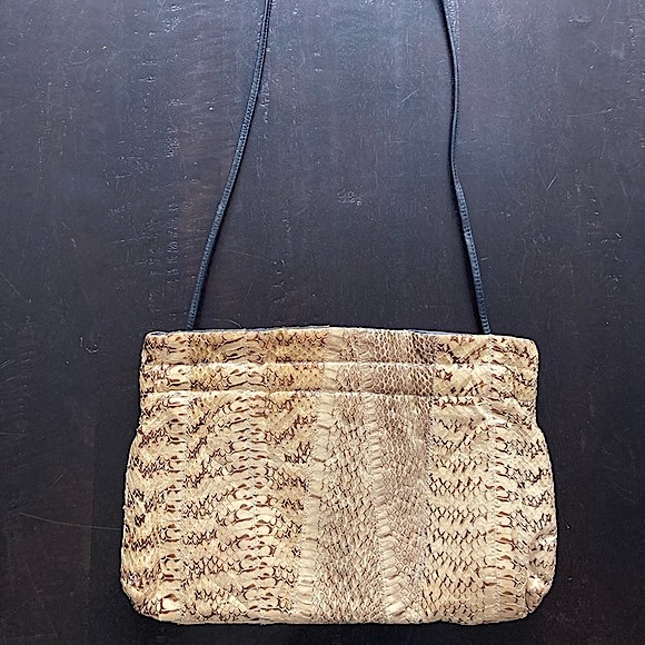 VINTAGE Snakeskin Clutch Handbag - Picture 5 of 12